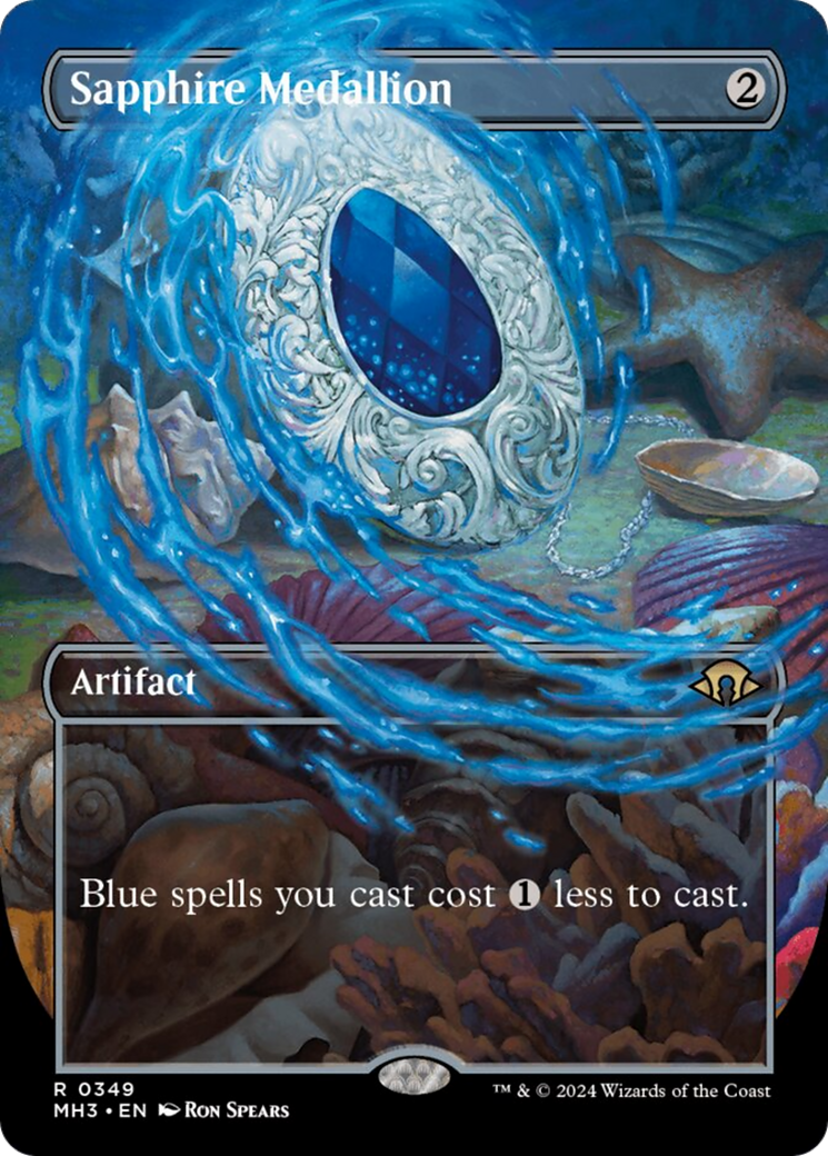 Sapphire Medallion (Borderless) [Modern Horizons 3] | Galaxy Games LLC