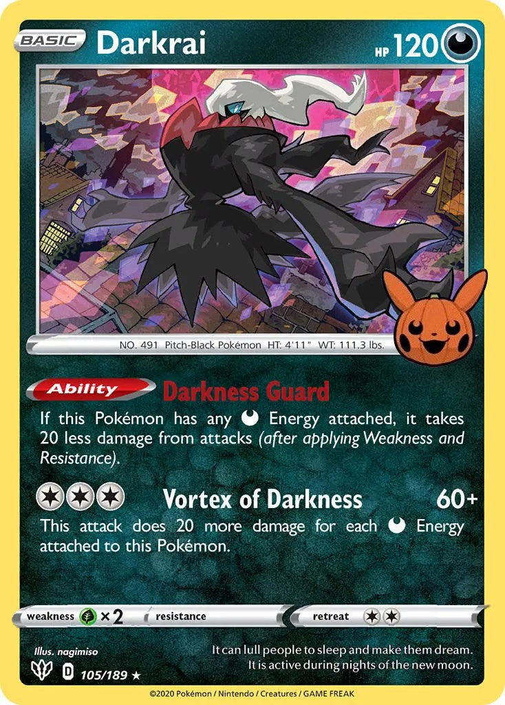 Darkrai (105/189) [Trick or Trade] | Galaxy Games LLC