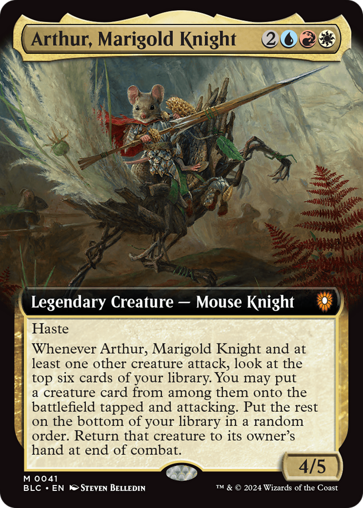 Arthur, Marigold Knight (Extended Art) [Bloomburrow Commander] | Galaxy Games LLC