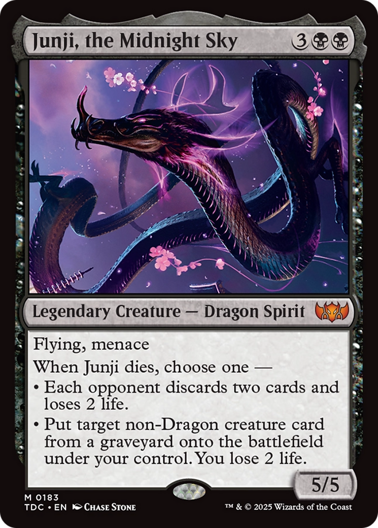 Junji, the Midnight Sky [Tarkir: Dragonstorm Commander] | Galaxy Games LLC