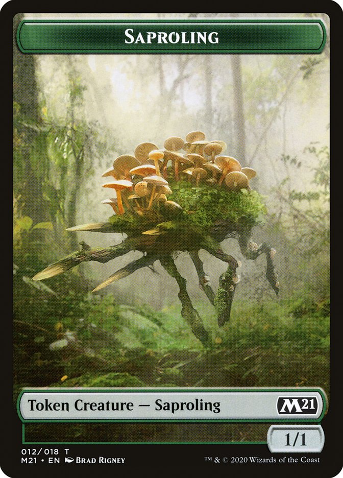 Bird // Saproling Double-Sided Token [Core Set 2021 Tokens] | Galaxy Games LLC