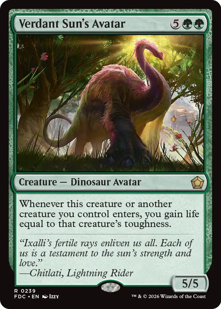 Verdant Sun's Avatar [Foundations Commander] | Galaxy Games LLC