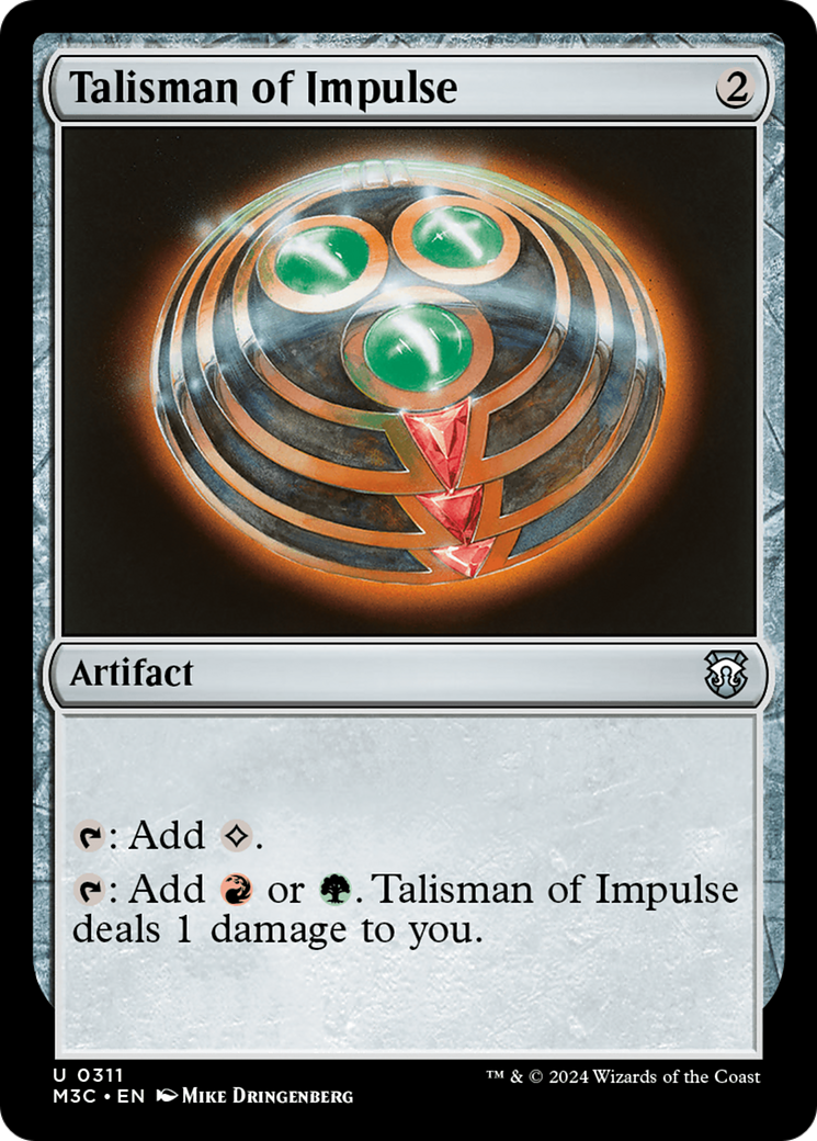 Talisman of Impulse (Ripple Foil) [Modern Horizons 3 Commander] | Galaxy Games LLC