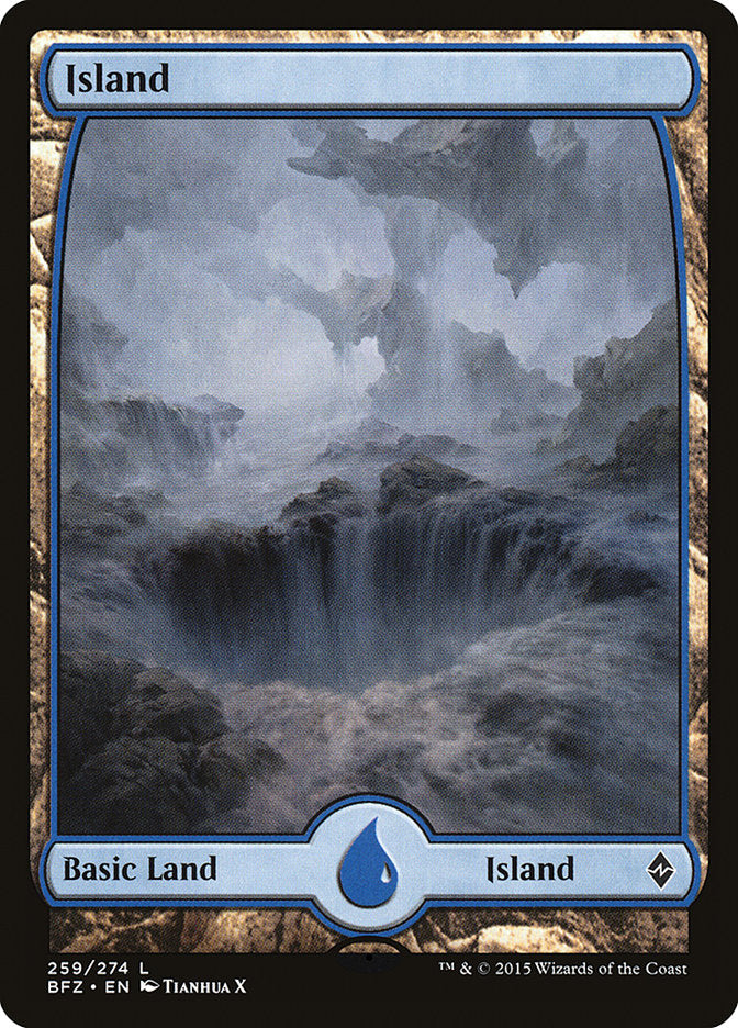 Island (259) (Full Art) [Battle for Zendikar] | Galaxy Games LLC