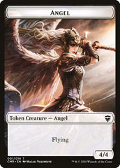 Angel // Salamander Warrior Double-Sided Token [Commander Legends Tokens] | Galaxy Games LLC