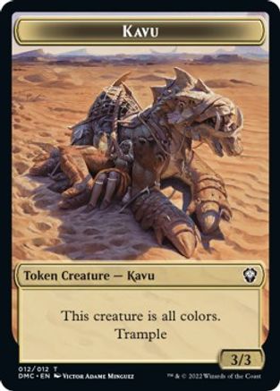 Kavu // Bear Double-Sided Token [Dominaria United Commander Tokens] | Galaxy Games LLC