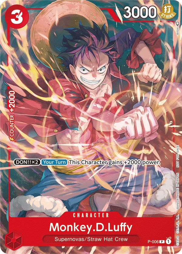 Monkey.D.Luffy (P-006) (Tournament Pack Vol. 1) [One Piece Promotion Cards] | Galaxy Games LLC