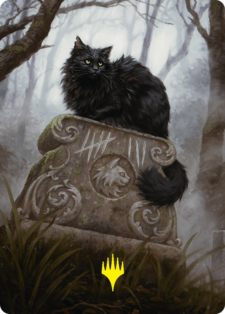 Nine-Lives Familiar 2 Art Card (36/54) (Gold-Stamped Planeswalker Symbol) [Foundations Art Series] | Galaxy Games LLC