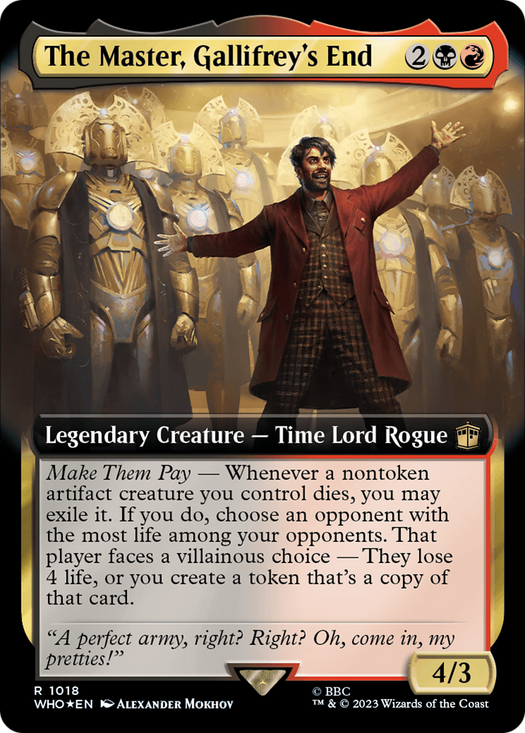 The Master, Gallifrey's End (Extended Art) (Surge Foil) [Doctor Who] | Galaxy Games LLC