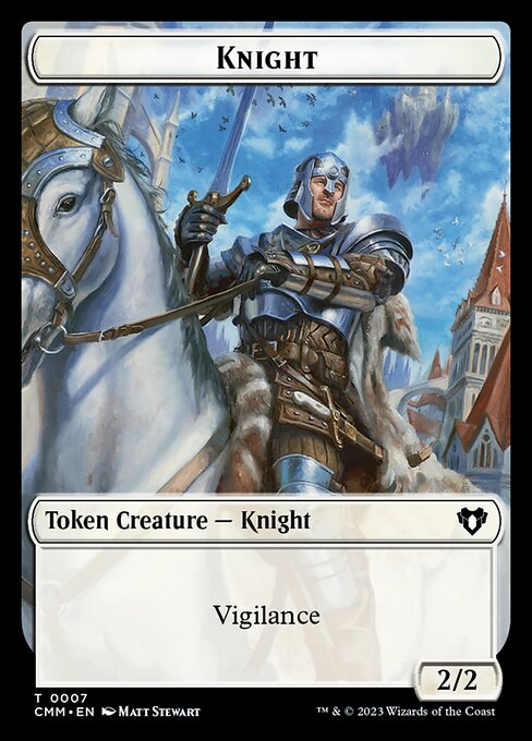 Treasure // Knight Double-Sided Token [Commander Masters Tokens] | Galaxy Games LLC