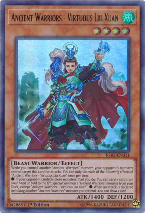 Ancient Warriors - Virtuous Liu Xuan [IGAS-EN011] Ultra Rare | Galaxy Games LLC