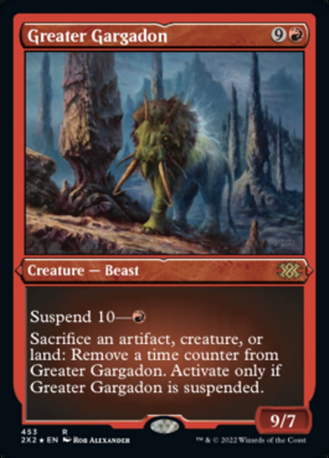 Greater Gargadon (Foil Etched) [Double Masters 2022] | Galaxy Games LLC