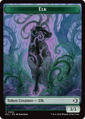 Elk // Emblem - Oko, Shadowmoor Scion Double-Sided Token [Lorwyn Eclipsed Tokens] | Galaxy Games LLC