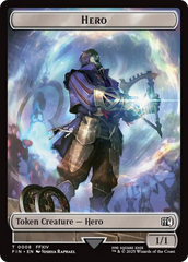 Human Soldier // Hero (0008) Double-Sided Token [FINAL FANTASY Commander Tokens] | Galaxy Games LLC