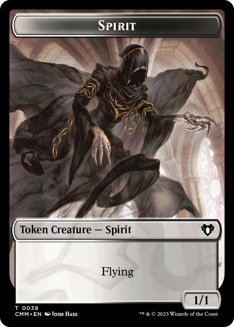 Spirit (0039) // Bird Illusion Double-Sided Token [Commander Masters Tokens] | Galaxy Games LLC