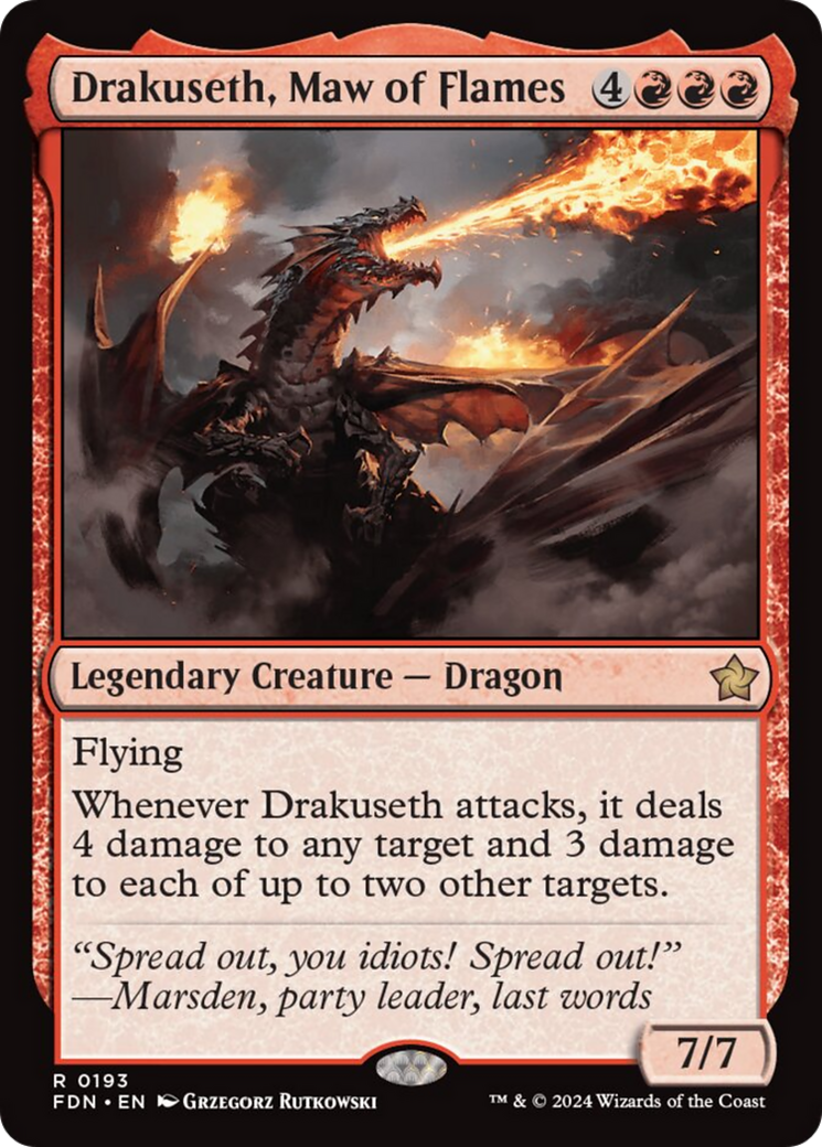 Drakuseth, Maw of Flames [Foundations] | Galaxy Games LLC