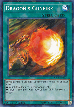 Dragon's Gunfire [BP03-EN141] Shatterfoil Rare | Galaxy Games LLC