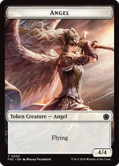 Angel (0002) // Spirit Double-Sided Token [Foundations Commander Tokens] | Galaxy Games LLC