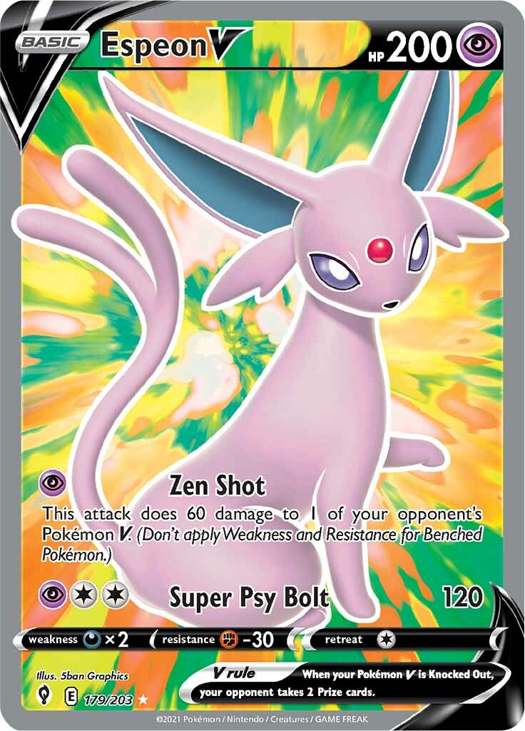 Espeon V (179/203) [Sword & Shield: Evolving Skies] | Galaxy Games LLC