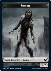 Zombie // Horror Double-Sided Token [Commander 2021 Tokens] | Galaxy Games LLC