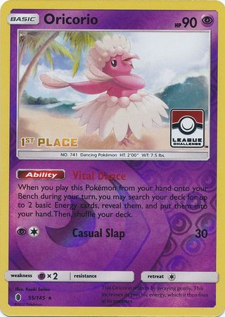 Oricorio (55/145) (League Promo 1st Place) [Sun & Moon: Guardians Rising] | Galaxy Games LLC