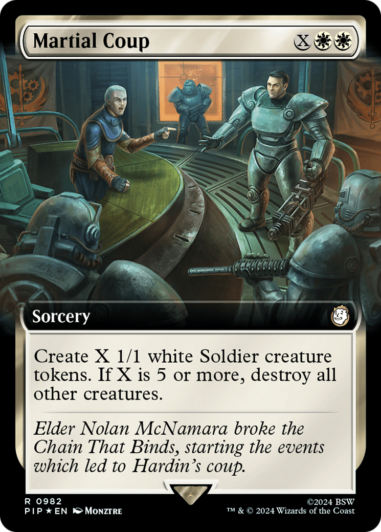 Martial Coup (Extended Art) (Surge Foil) [Fallout] | Galaxy Games LLC