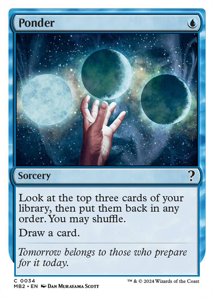 Ponder (White Border) [Mystery Booster 2] | Galaxy Games LLC