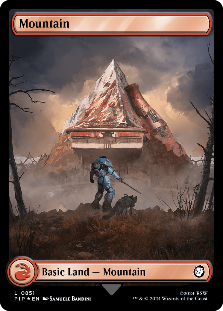 Mountain (0851) (Surge Foil) [Fallout] | Galaxy Games LLC