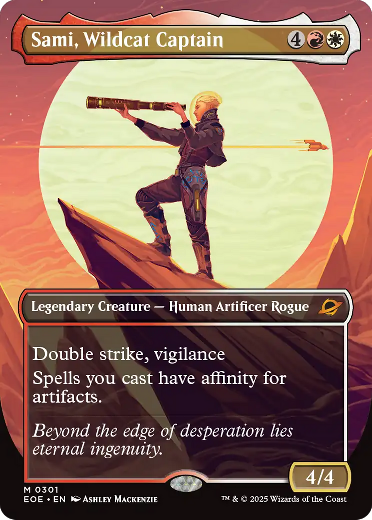 Sami, Wildcat Captain (Borderless) [Edge of Eternities] | Galaxy Games LLC