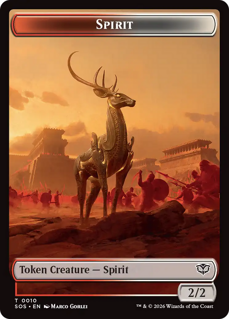 Fractal (0004) // Spirit (0010) Double-Sided Token [Secrets of Strixhaven Tokens] | Galaxy Games LLC