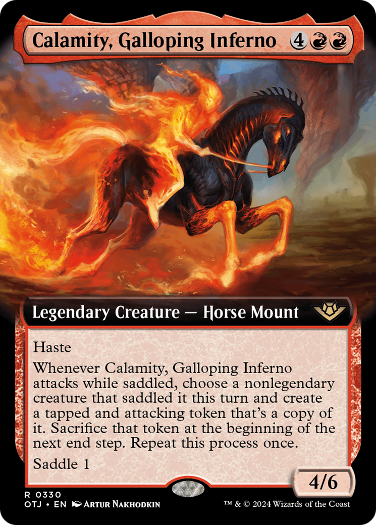 Calamity, Galloping Inferno (Extended Art) [Outlaws of Thunder Junction] | Galaxy Games LLC