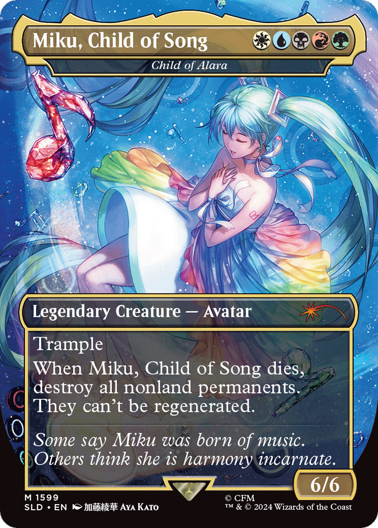 Miku, Child of Song - Child of Alara (Rainbow Foil) [Secret Lair Drop Series] | Galaxy Games LLC