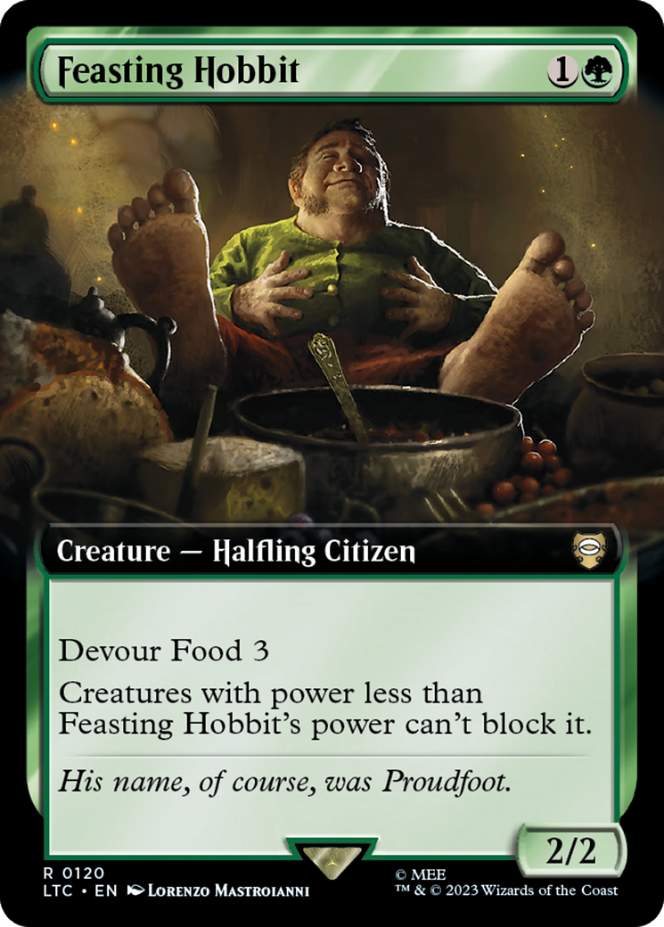 Feasting Hobbit (Extended Art) [The Lord of the Rings: Tales of Middle-Earth Commander] | Galaxy Games LLC