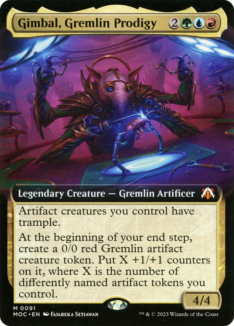 Gimbal, Gremlin Prodigy (Extended Art) [March of the Machine Commander] | Galaxy Games LLC