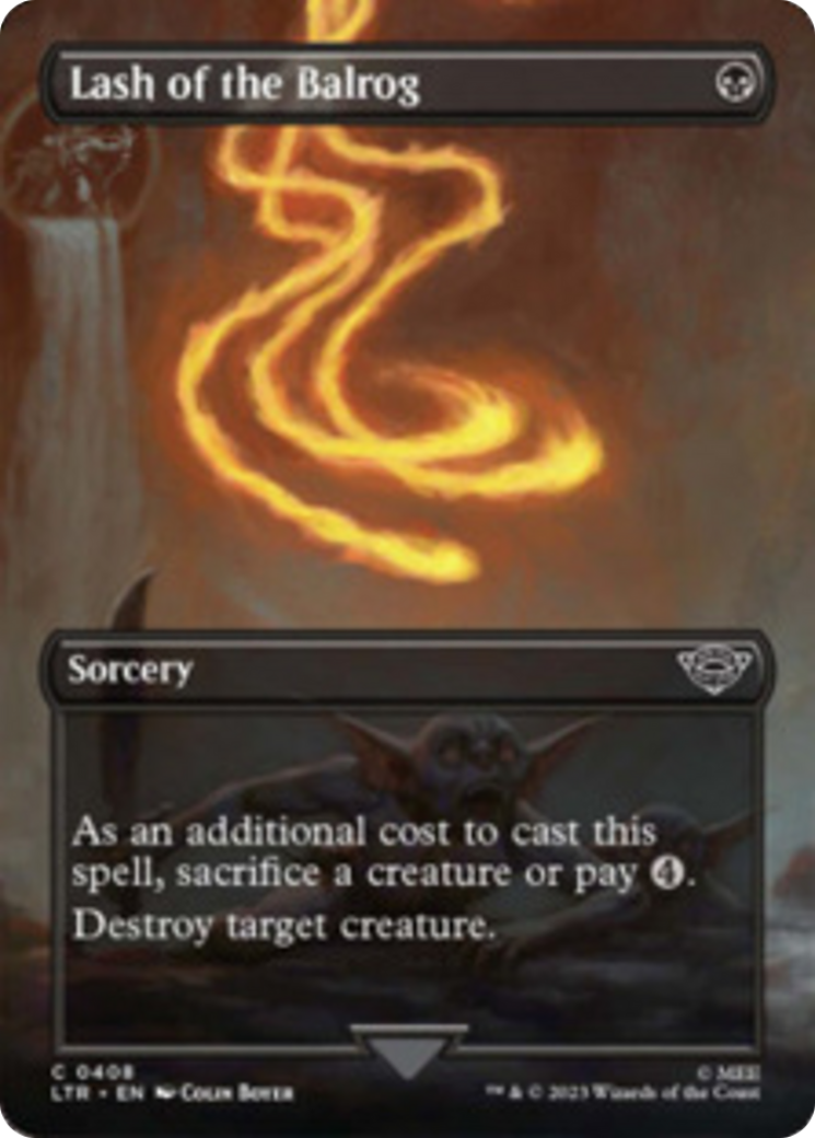 Lash of the Balrog (Borderless Alternate Art) [The Lord of the Rings: Tales of Middle-Earth] | Galaxy Games LLC