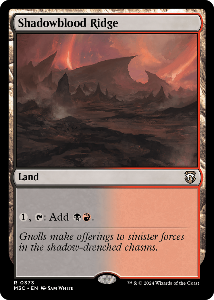 Shadowblood Ridge (Ripple Foil) [Modern Horizons 3 Commander] | Galaxy Games LLC