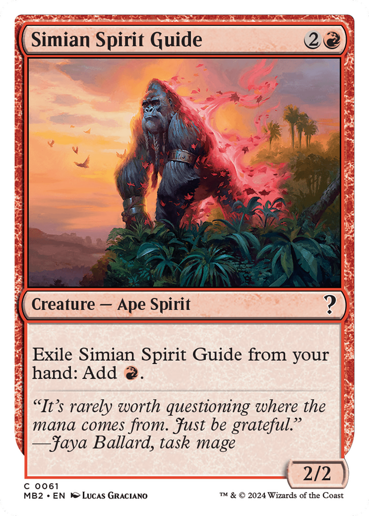 Simian Spirit Guide (White Border) [Mystery Booster 2] | Galaxy Games LLC