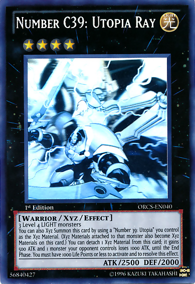 Yu-Gi-Oh! - Number C39: Utopia Ray (ORCS-EN040) - Order of Chaos - 1st Edition