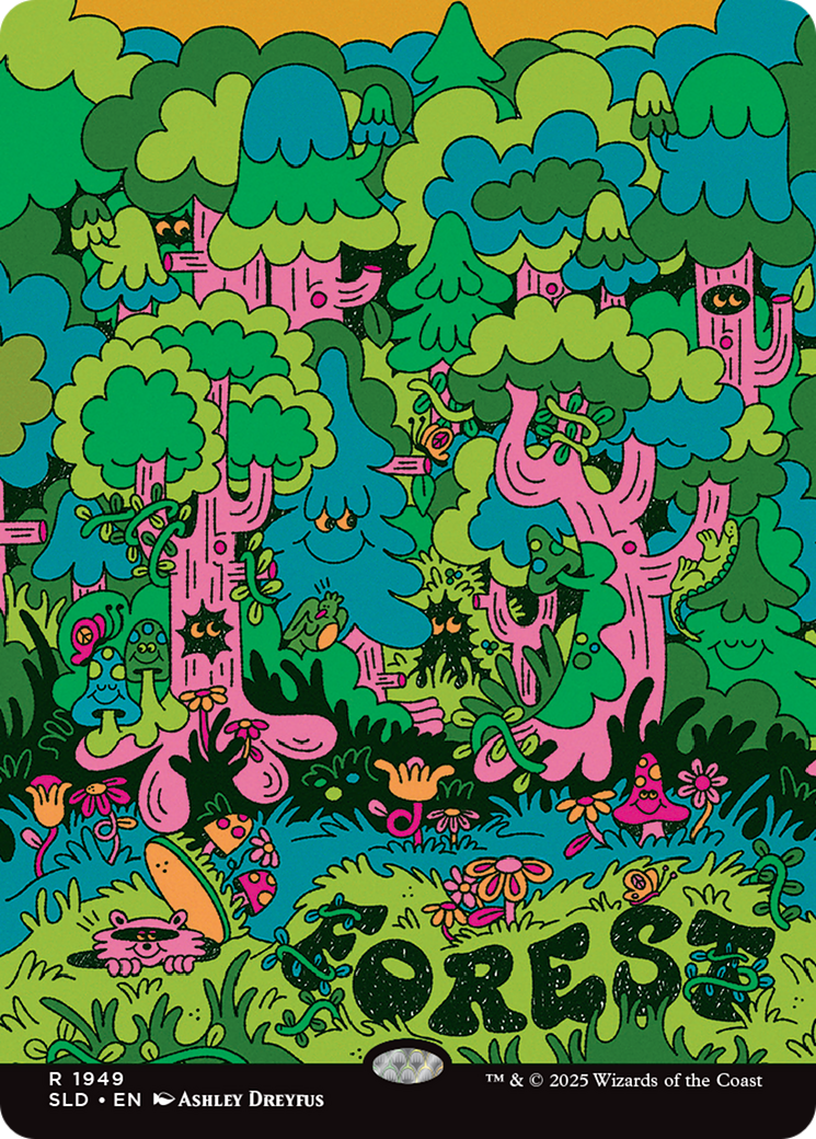 Forest (1949) (Rainbow Foil) [Secret Lair Drop Series] | Galaxy Games LLC