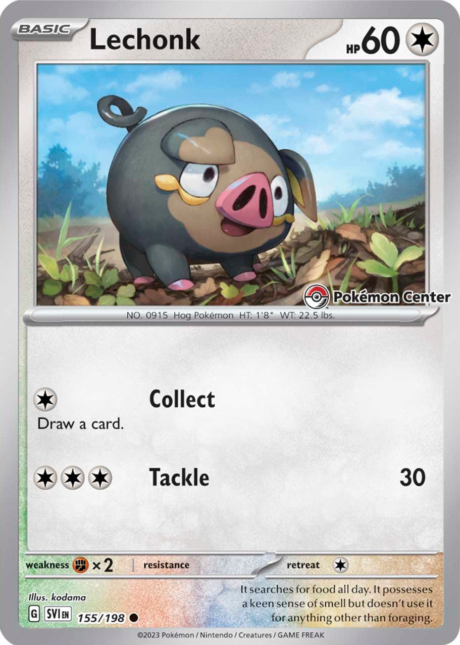 Lechonk (155/198) (Pokemon Center Exclusive) [Scarlet & Violet: Base Set] | Galaxy Games LLC