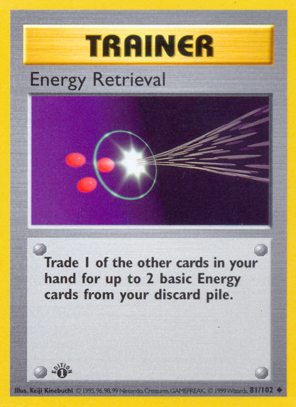 Energy Retrieval (81/102) (Shadowless) [Base Set 1st Edition] | Galaxy Games LLC