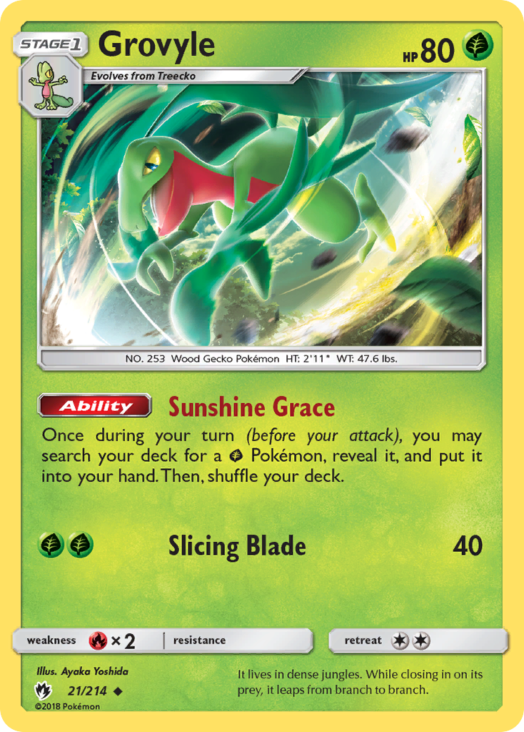 Grovyle (21/214) [Sun & Moon: Lost Thunder] | Galaxy Games LLC