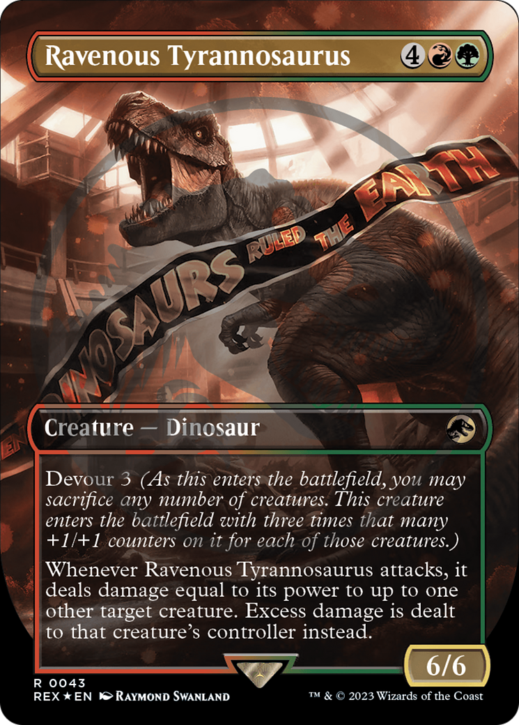 Ravenous Tyrannosaurus (Emblem) (Borderless) [Jurassic World Collection Tokens] | Galaxy Games LLC