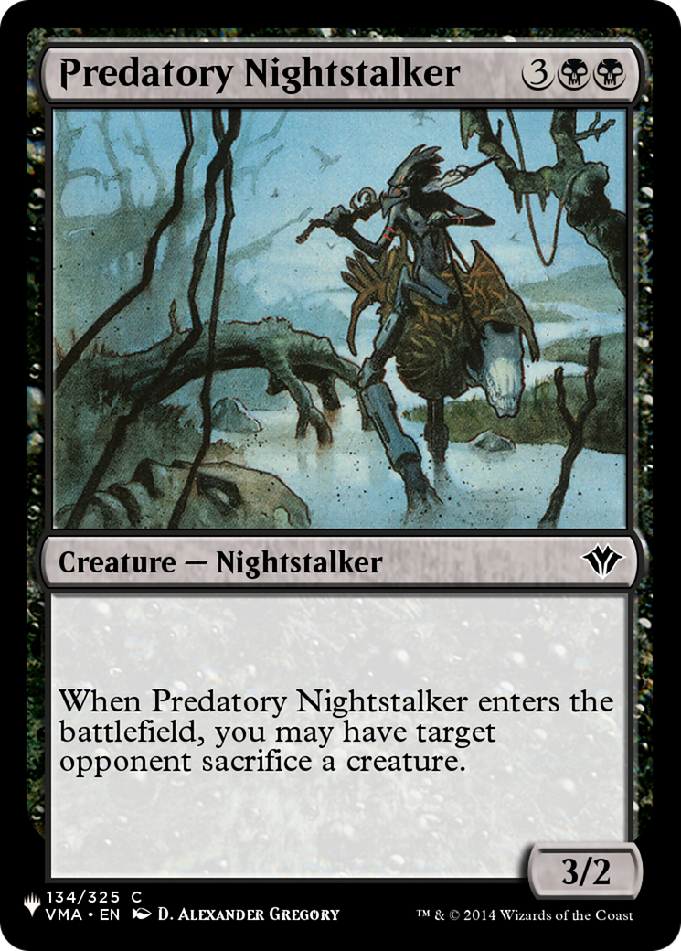 Predatory Nightstalker [The List Reprints] | Galaxy Games LLC