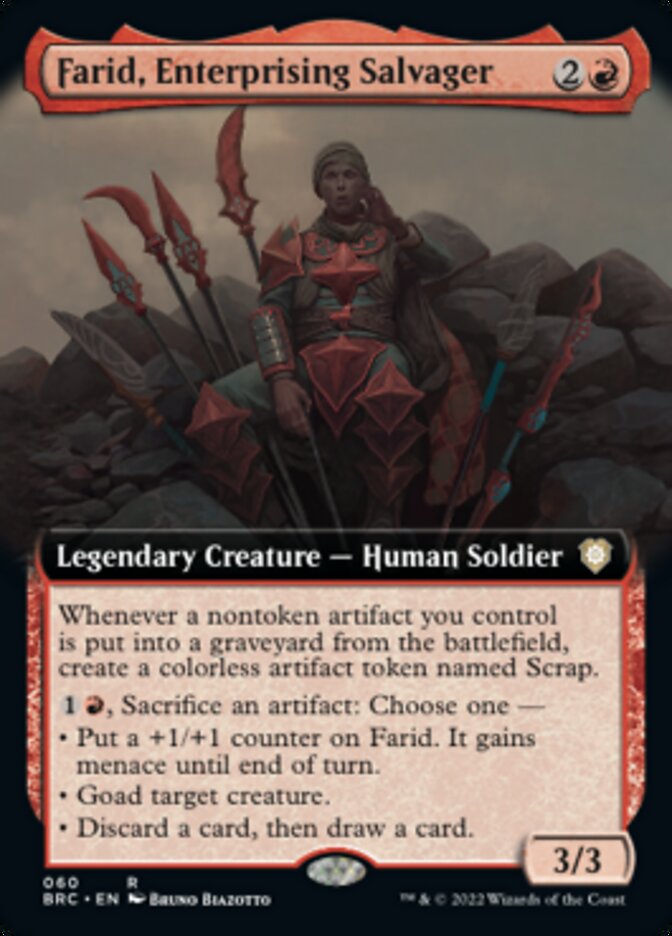 Farid, Enterprising Salvager (Extended Art) [The Brothers' War Commander] | Galaxy Games LLC