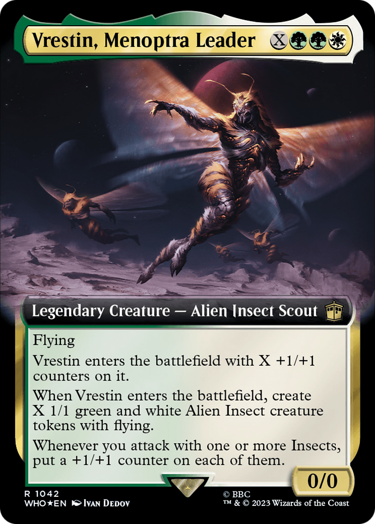 Vrestin, Menoptra Leader (Extended Art) (Surge Foil) [Doctor Who] | Galaxy Games LLC