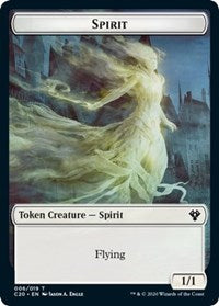 Spirit // Treasure Double-Sided Token [Commander 2020 Tokens] | Galaxy Games LLC