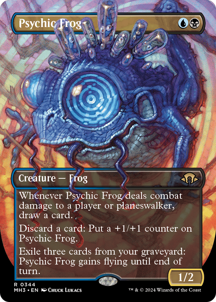 Psychic Frog (Borderless) [Modern Horizons 3] | Galaxy Games LLC