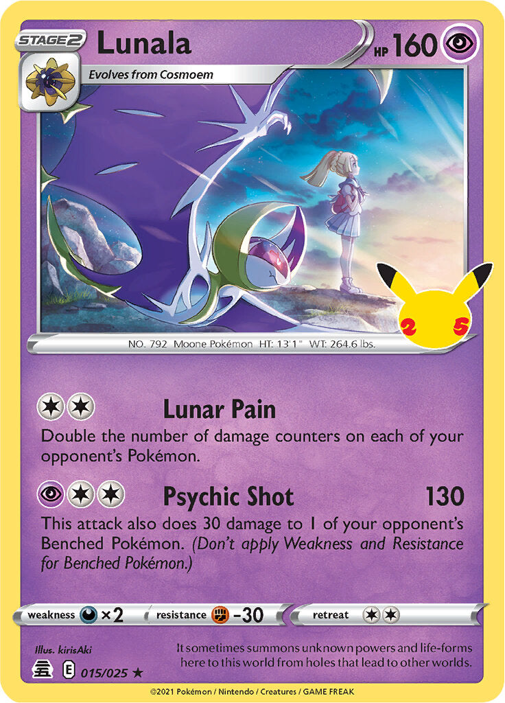 Lunala (015/025) [Celebrations: 25th Anniversary] | Galaxy Games LLC