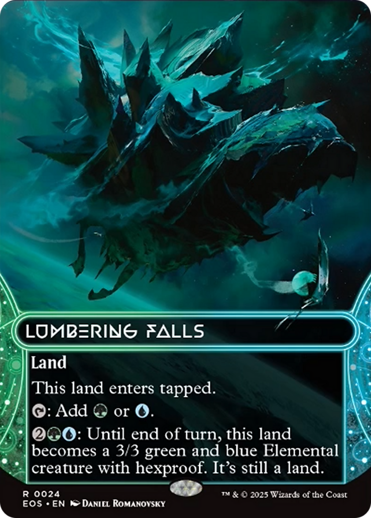 Lumbering Falls (0024) (Borderless) [Edge of Eternities: Stellar Sights] | Galaxy Games LLC